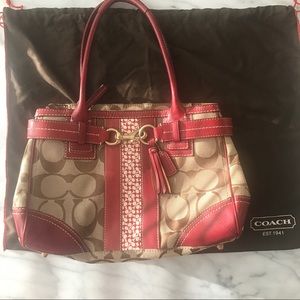 Coach Signature Canvas and Leather Satchel